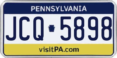 PA license plate JCQ5898