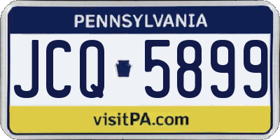 PA license plate JCQ5899