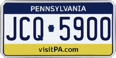 PA license plate JCQ5900