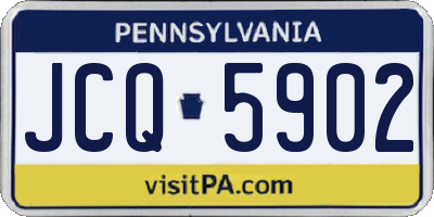 PA license plate JCQ5902