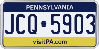 PA license plate JCQ5903