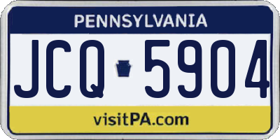 PA license plate JCQ5904