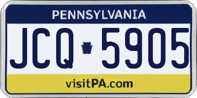 PA license plate JCQ5905