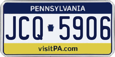 PA license plate JCQ5906