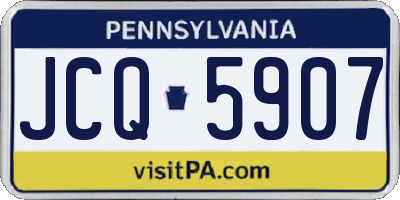 PA license plate JCQ5907