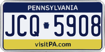 PA license plate JCQ5908