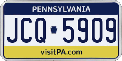 PA license plate JCQ5909