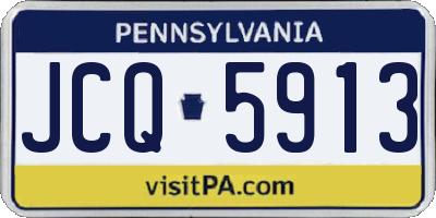 PA license plate JCQ5913
