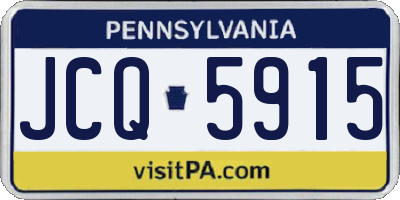 PA license plate JCQ5915