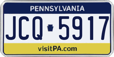 PA license plate JCQ5917
