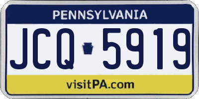 PA license plate JCQ5919