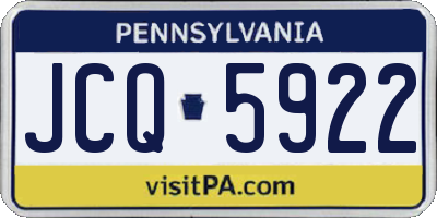 PA license plate JCQ5922