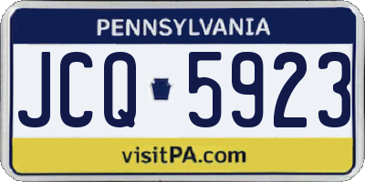 PA license plate JCQ5923