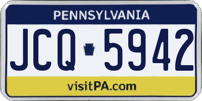 PA license plate JCQ5942
