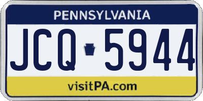 PA license plate JCQ5944