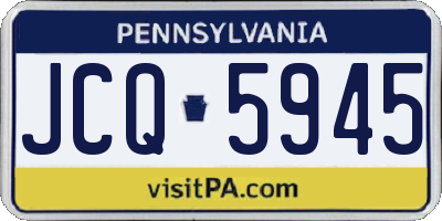 PA license plate JCQ5945