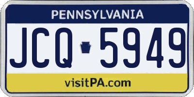 PA license plate JCQ5949