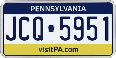 PA license plate JCQ5951