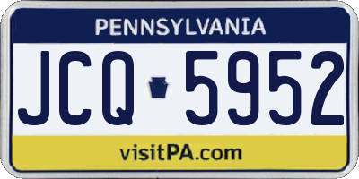 PA license plate JCQ5952