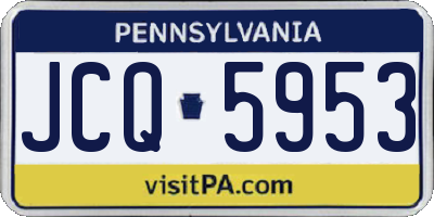 PA license plate JCQ5953