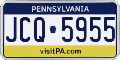 PA license plate JCQ5955