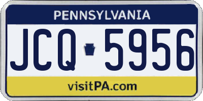 PA license plate JCQ5956