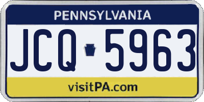 PA license plate JCQ5963
