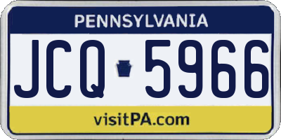 PA license plate JCQ5966