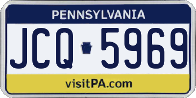 PA license plate JCQ5969