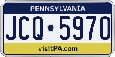 PA license plate JCQ5970