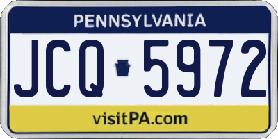 PA license plate JCQ5972