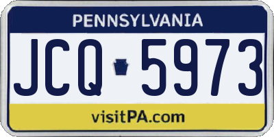 PA license plate JCQ5973