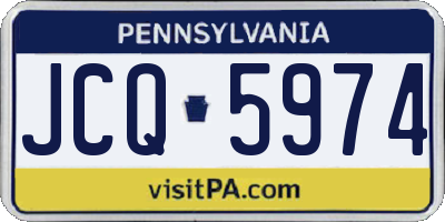 PA license plate JCQ5974
