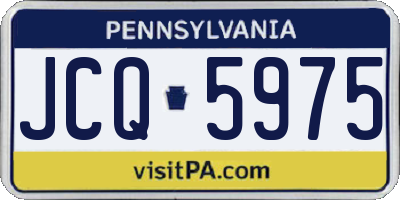 PA license plate JCQ5975