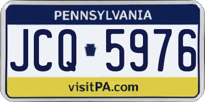 PA license plate JCQ5976