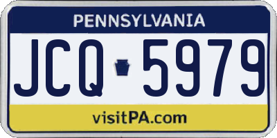 PA license plate JCQ5979