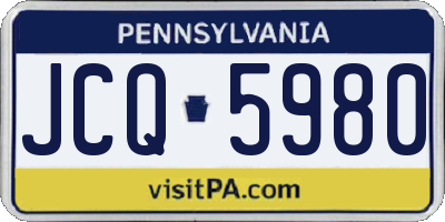 PA license plate JCQ5980