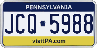 PA license plate JCQ5988
