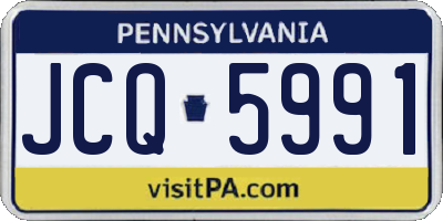 PA license plate JCQ5991