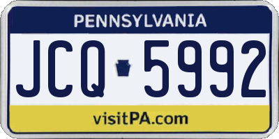 PA license plate JCQ5992