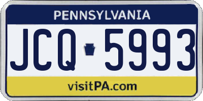 PA license plate JCQ5993