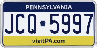 PA license plate JCQ5997