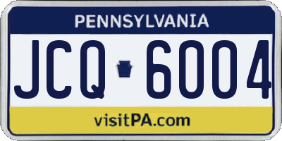 PA license plate JCQ6004