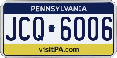 PA license plate JCQ6006