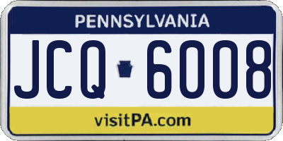 PA license plate JCQ6008