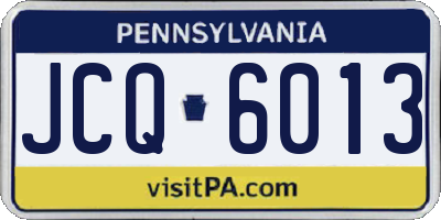 PA license plate JCQ6013