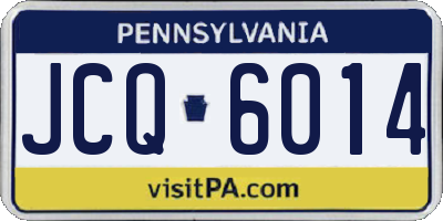 PA license plate JCQ6014