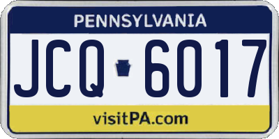 PA license plate JCQ6017