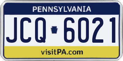 PA license plate JCQ6021