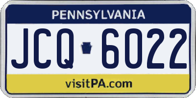 PA license plate JCQ6022